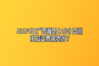 2024年广西雅思(A/G)培训班报名费很贵吗?