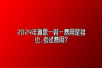 2024年雅思一对一费用是多少，考试费用？