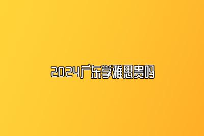 2024广东学雅思贵吗