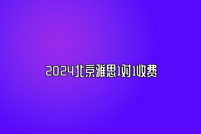 2024北京雅思1对1收费