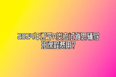 2024年辽宁A类考试雅思辅导班课程费用？