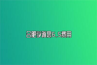 合肥学雅思6.5费用