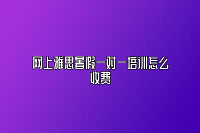 网上雅思暑假一对一培训怎么收费