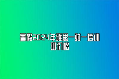 暑假2025年雅思一对一培训班价格