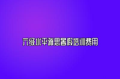 六级水平雅思暑假培训费用