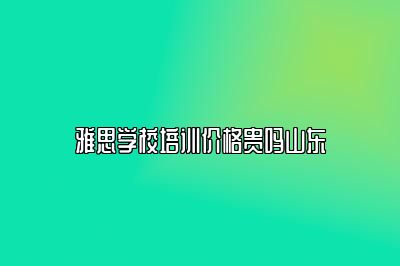 雅思学校培训价格贵吗山东
