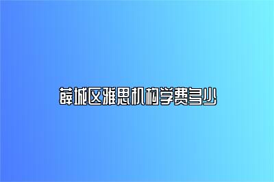 薛城区雅思机构学费多少