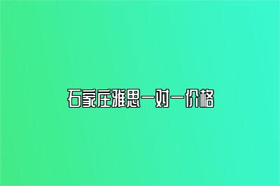 石家庄雅思一对一价格