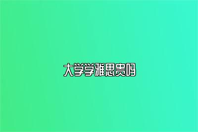大学学雅思贵吗