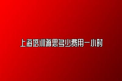 上海培训雅思多少费用一小时