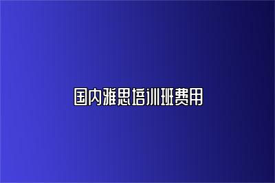 国内雅思培训班费用