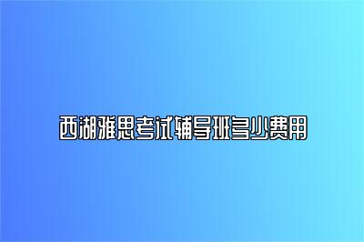 西湖雅思考试辅导班多少费用